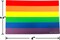 LGBT Rainbow Flag | Set of 4 | 4" x 2.5" | Decal Car Sticker Gay Pride Lesbian Bisexual Transgender Vinyl UV Resistant Weatherproof